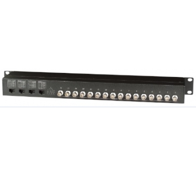 16 Port Passive Transceiver Hub In 1U Rack Mounting Panel