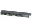 16 Port Cable Integrator (Video, Power, Data) In 1U Rack Mounting Panel