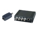 4 x IP01 IP extender + 1 x IP01H 4 Port Ethernet Switch Kit Package