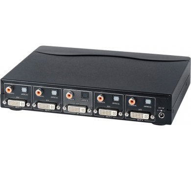 1 Input 4 Output DVI Distribution Amplifier with Digital / Optical Audio