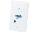Wall Plate Hi Resolution VGA CAT5 Extender with Stereo Audio