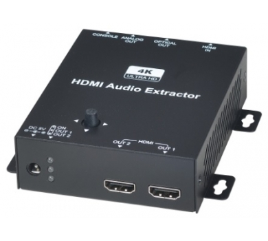 4K HDMI Audio Extractor With Up / Down Scaler 1 in 2 out