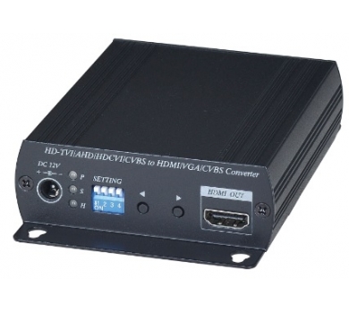 HDTVI / AHD / HDCVI / CVBS to HDMI / VGA / Composite Video Converter