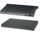 16CH Passive Video, Power, Data CCTV Hub with AC Power Supply in 1U Rack Mounting Hub