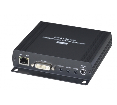 DVI & USB, / RS232 / Analog Audio CAT5e Extender