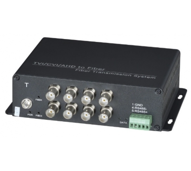 8CH HD-TVI/AHD/HDCVI/CVBS with RS485 Fiber Optical Extender